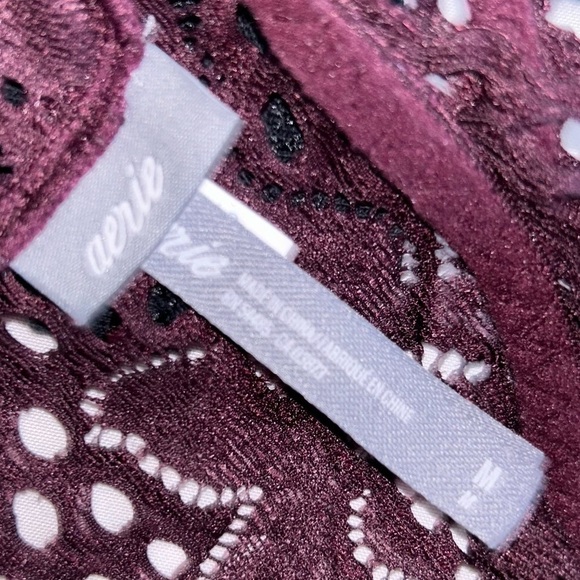 Aerie Bralette Boho Floral Lace Stretch Band Wire free Removable Padded Bra - Picture 6 of 9